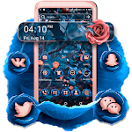 Cover Image of Herunterladen Blue Pink Rose Launcher Theme  APK