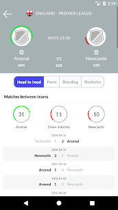 Pronostics de football, statistiques, paris Apk 3