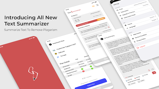 Android application Text Summarizer : Summary screenshort