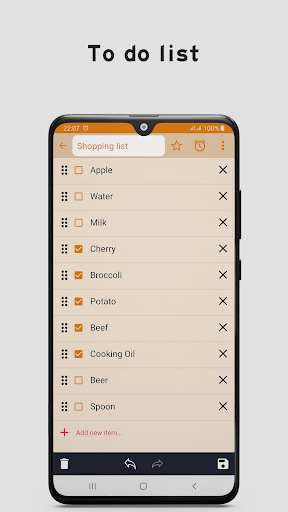 Note Plus - Notepad, Checklist Screen 3