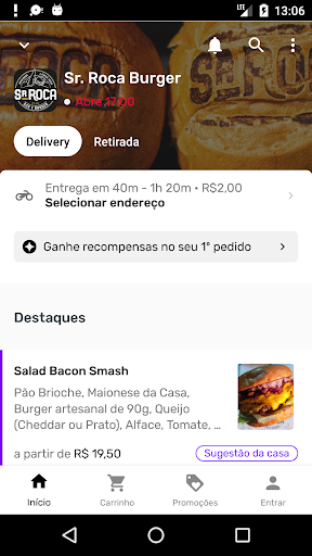Android application Sr. Roca Burger screenshort