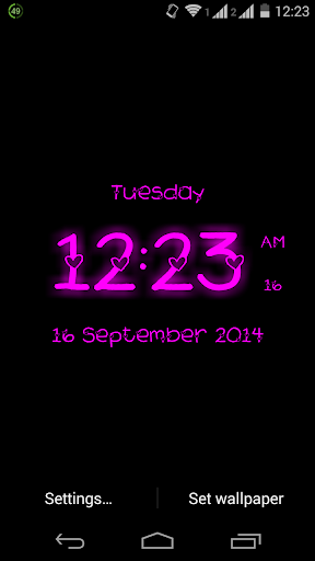 Android application Super Digital Clock Wallpaper screenshort