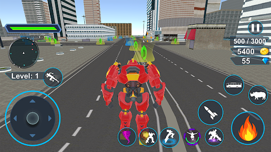 Muscle Car Robot Car Games 3d