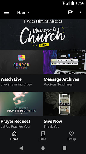Android application 1 With Him MInistries screenshort