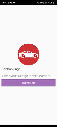Cab Bookings Customer Screen 2