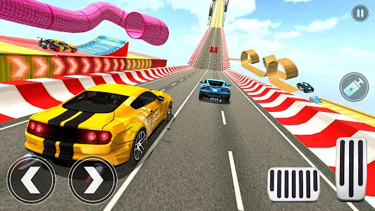 汽車特技駕駛遊戲：超級坡道汽車賽車