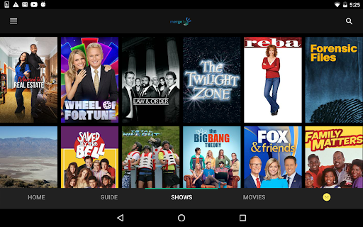 Screenshot of MergeTV