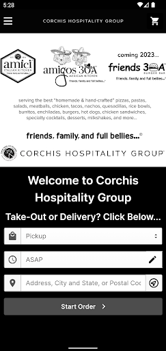 Android application CorchisEats screenshort