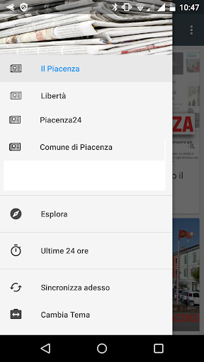 Android application Piacenza notizie locali screenshort