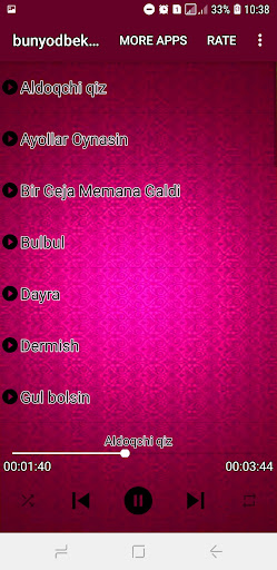 Android application Bunyodbek Saidov & Qo'shiqlar screenshort