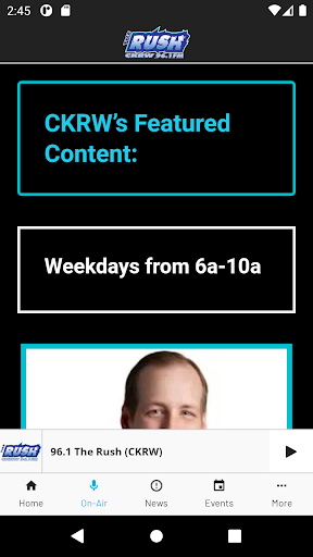96.1 The Rush (CKRW) Screen 2