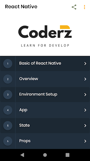 Learn react native Screen 2