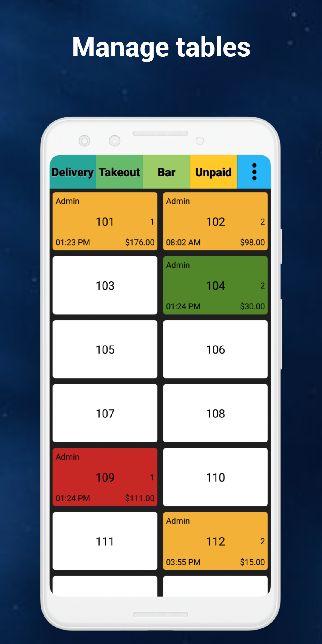 Android application Restaurant Point of Sale - W&O POS (Pro) screenshort