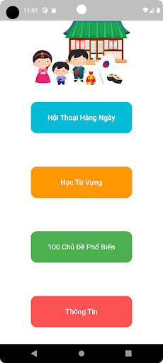 Android application Học Tiếng Hàn Quốc Giao Tiếp screenshort