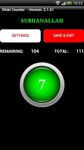 Android application Dhikr Counter / Tasbeeh screenshort