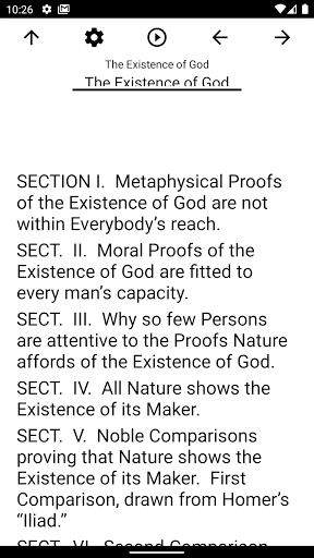 Android application Book, The Existence of God screenshort