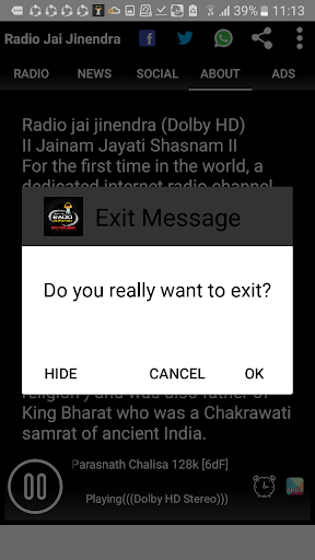 Android application Jai Jinendra Radio on Jainism screenshort