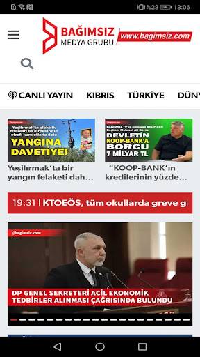 Android application Bağımsız Gazete screenshort