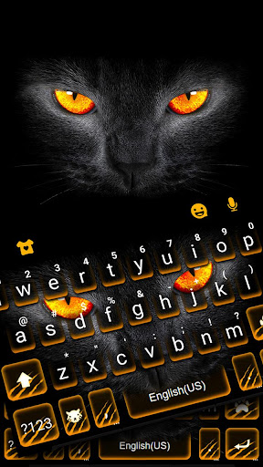 Android application Evil Cat Glare Keyboard Theme screenshort