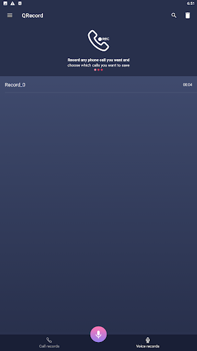 Voice and audio recorder QRec Screen 3