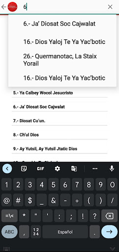 Android application Himnario en Tzeltal de Oxchuc screenshort