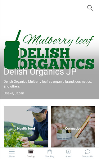 Android application Delish Organics JP screenshort