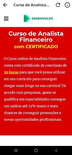 Curso de Analista Financeiro Screen 2