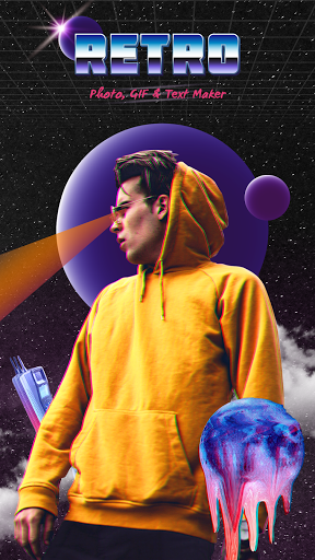 Retrowave Photo, GIF  Text Maker