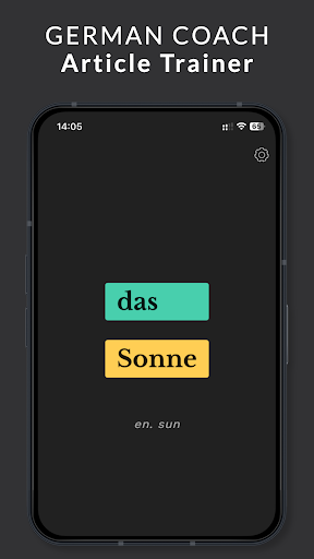 Android application German Coach - Article Trainer screenshort