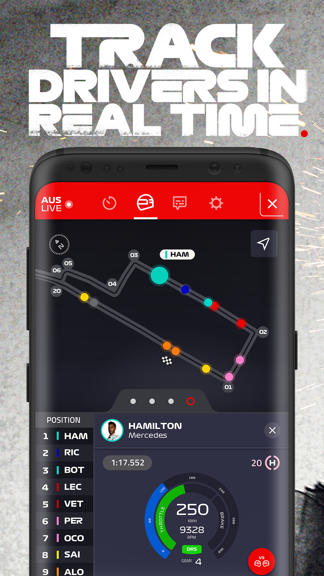 Android application Formula 1® screenshort