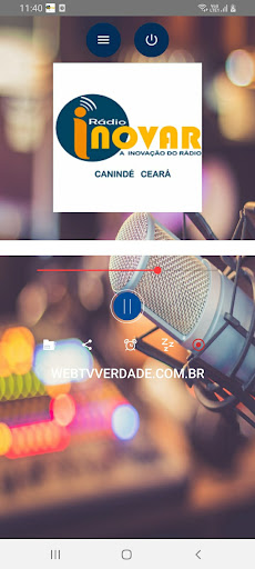 Android application Rádio Inovar screenshort
