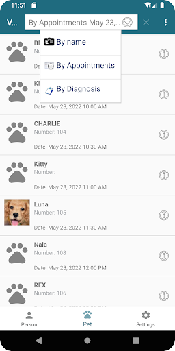 Android application Vet Records screenshort