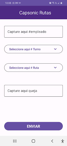 Android application Capsonic Rutas screenshort