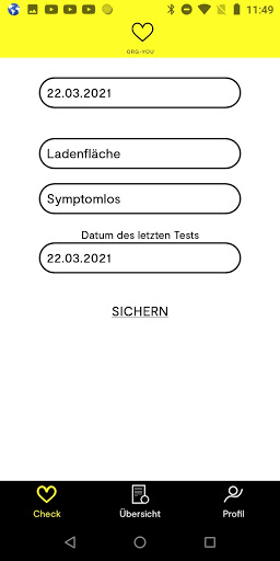 Org-You Check-In Screen 2