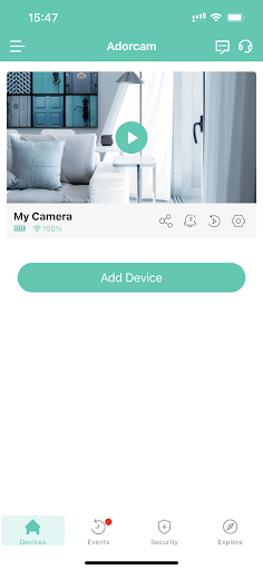 Android application Adorcam screenshort