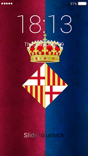 Android application Barcelona Lock Screen screenshort