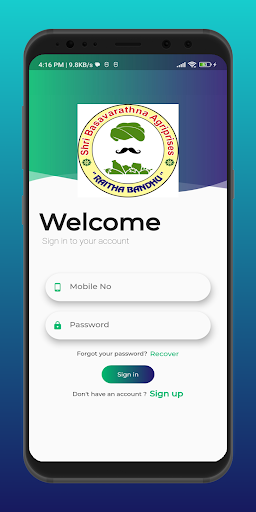 Android application Raitha Bandhu screenshort