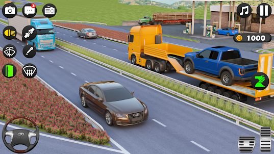 игра вождение грузовика городе