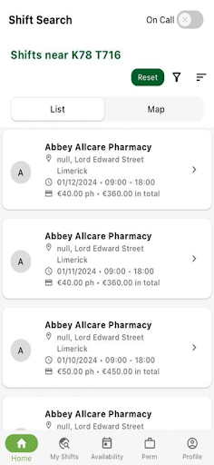 PharmaConex Locum Screen 2