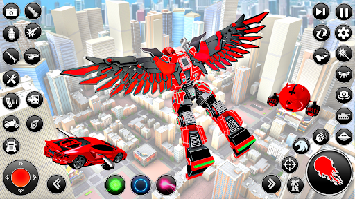 Android application Flying Hawk Robot Car Games screenshort