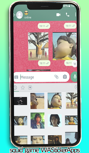 SQUID Game Animated stickers WAStickerApps