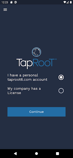 Android application TapRooT® screenshort