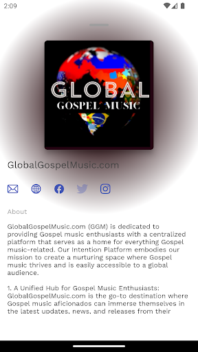 GlobalGospelMusic.com Screen 3