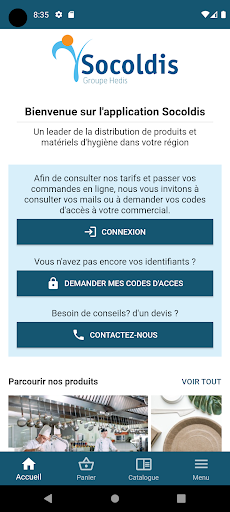 Android application Socoldis screenshort