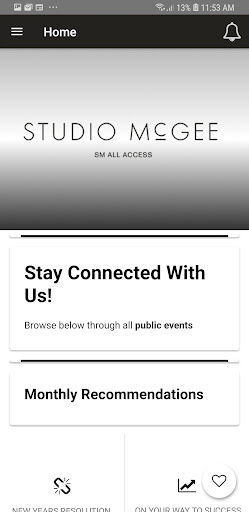 Android application Studio McGee Hub screenshort