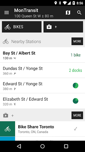 Android application Bike Share Toronto - MonTrans… screenshort