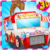 Ice cream van 3d icon