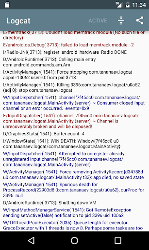 Android application Logcat [NO ROOT] screenshort