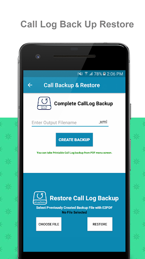 E2PDF SMS Call Backup Restore Screenshot 3 - AppWisp.com