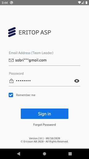 Android application Eritop ASP screenshort